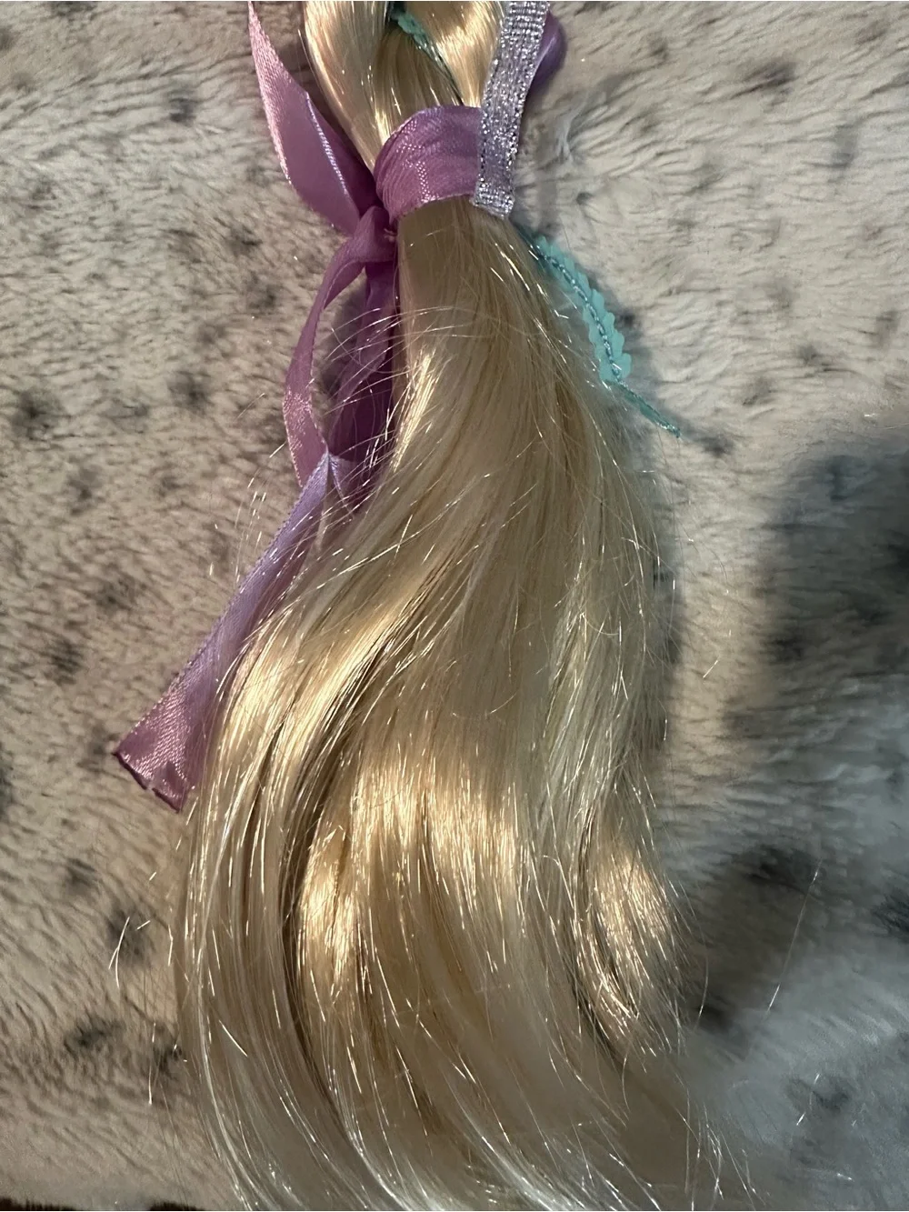 Celebrate Girls Clip On Blonde Braided Hair Extension with Pastel Flower Accents